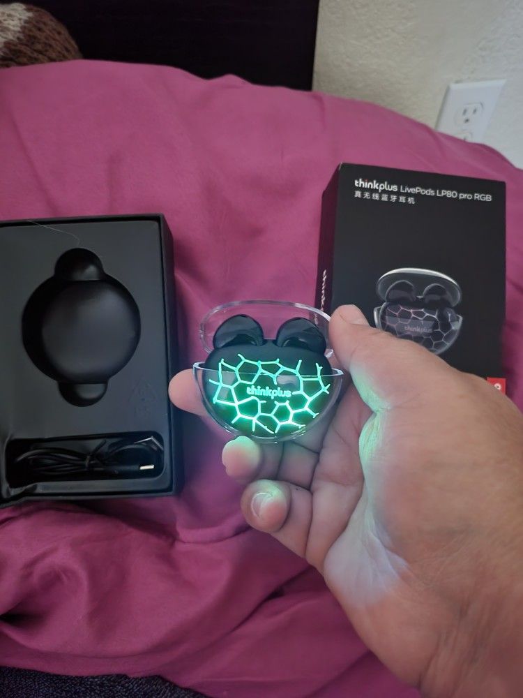 Audífonos Lenovo Trasparentes Con Luces