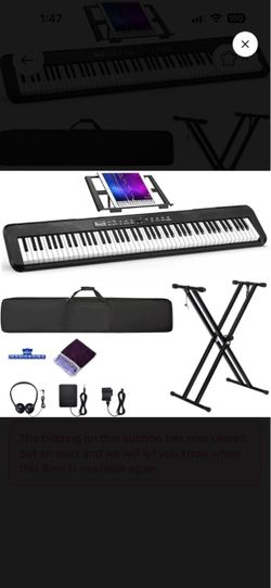 88-Key Digital Piano Keyboard with Stand and Accessories