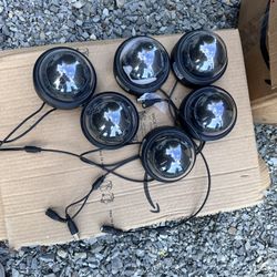 6x Commercial Dome Security Cameras And Power Supply 