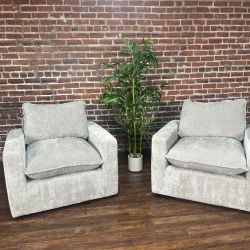 Delivery Available gray serene, swivel chairs, retail 600