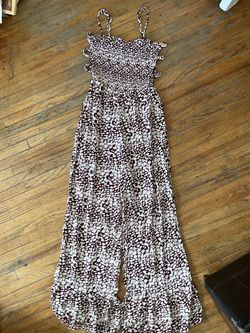Smocked Spaghetti Strap Wide-Leg Jumpsuit