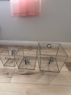 3 Clear New Bins