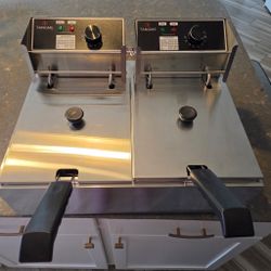 Large counter top, double deep fryer