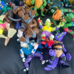 Vintage Teenage Mutant Ninja Turtles Figures 