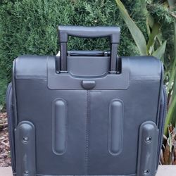 Samsonite Leather Rolling Office Luggage School Laptop Rolling Luggage Case Leather