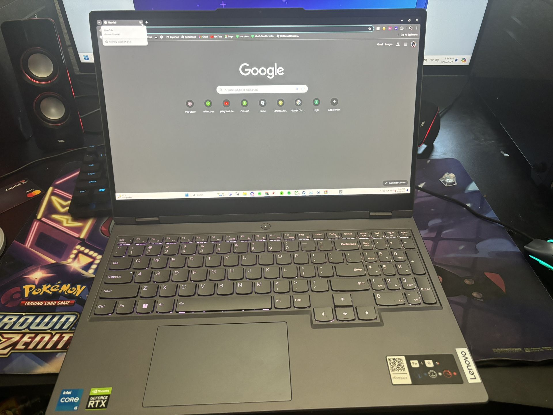 Lenovo Legion 5 - Portátil Para Juegos, 15.6" FHD, 120 Hz, Procesador Intel Core I7-10750H, 8GB DDR4, 512GB SSD, NVIDIA GTX 1650Ti, Windows 10, 82AU00CGUS