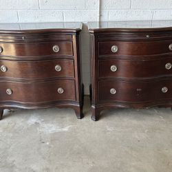 Mahogany Bachelors Chests, Matching Pair of Nightstands (2)