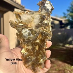 Yellow Mica Genuine Slab 115.4g BEAUTIFUL PIECE