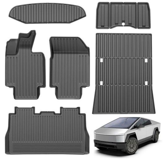 Set Of 6 Floor Mats for Tesla Cybertruck- 2023 2024 2025 Retails $165