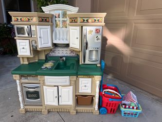 Kids Play Kitchen with Bonus Food Accessories