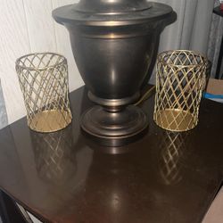2 Large gold Candle Holders