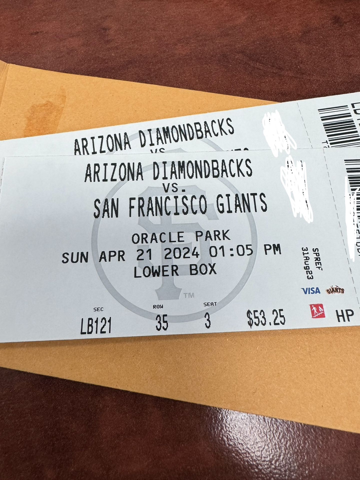 AZ Diamondbacks Vs SF Giants