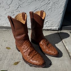 Tecova Duke Roper In Pecan Ostrich 