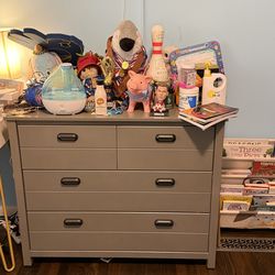 RH Kids Grey Bed with matching Chest of Draws