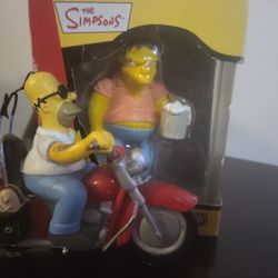 Homer Simpson On Motorsycle ( No Stand) Barney Christmas Ornament 