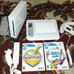 NINTENDO WII 128GB SYSTEM HDMI CONSOLE WITH 80 GAMES & DRAWING TABLET