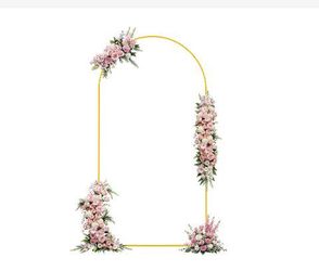 -Wedding Arch Backdrop Stand, Gold Metal Arch Backdrop Stand for Wedding Bridal Baby Shower Photo Booth Birthday Party Garden Balloon Arch Decoration(
