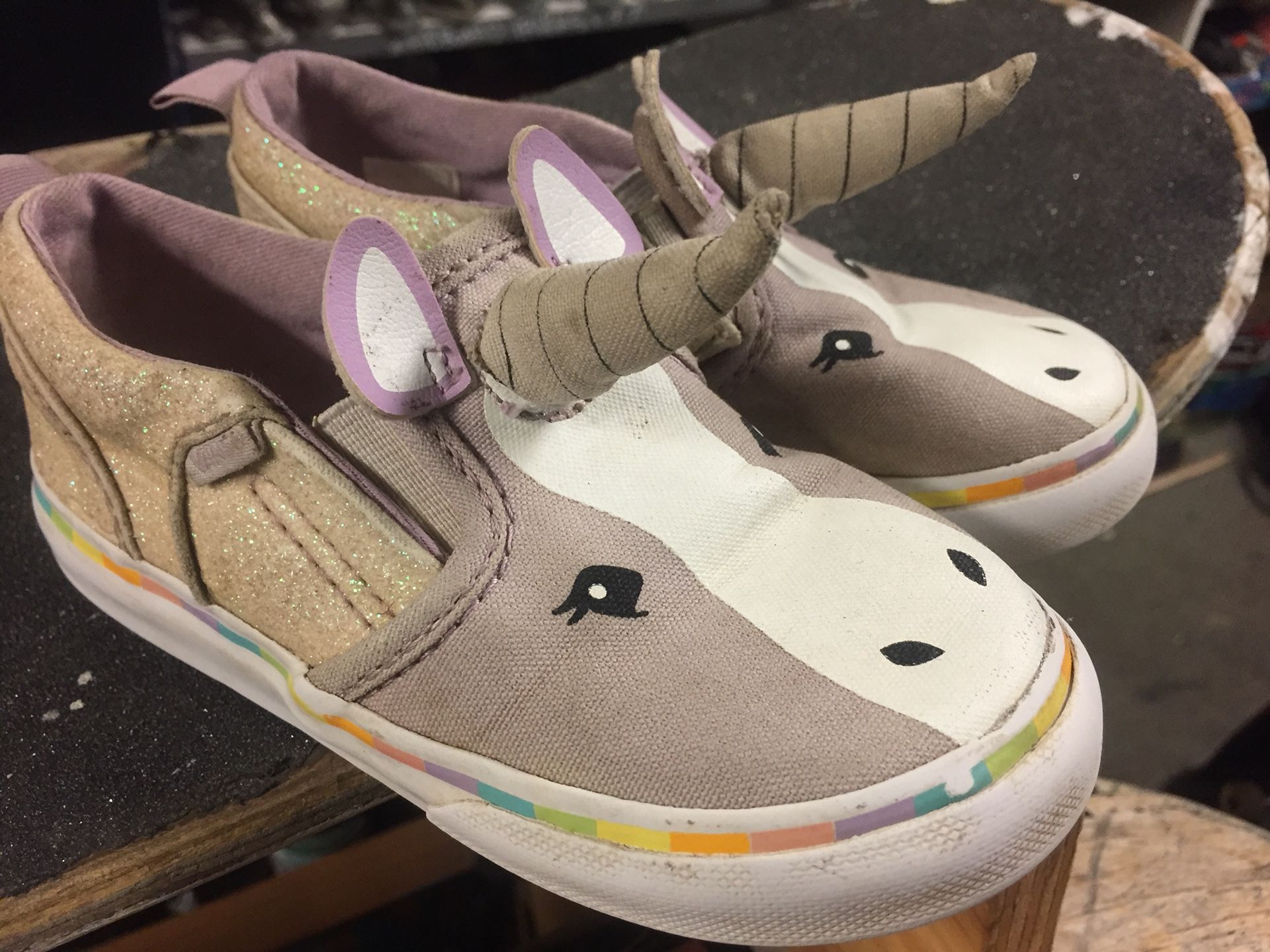 Vans toddler size 8.5 unicorn shoes