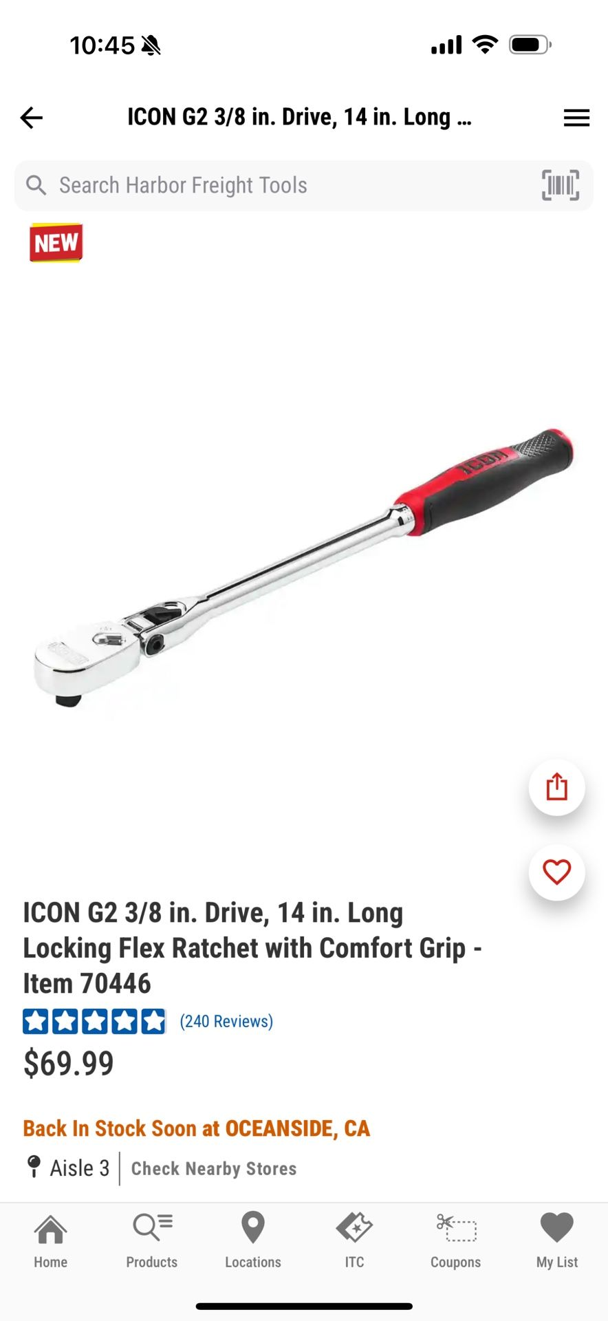 Icon G2 3/8 Locking Flex Ratchet for Sale in San Diego, CA - OfferUp