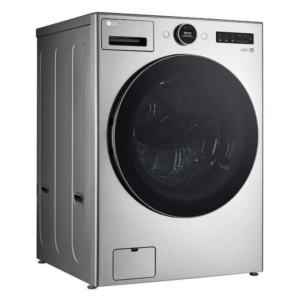 4.5 cu. ft. Stackable Smart Front Load Washer in Graphite Steel with AI Digital Dial, Steam and TurboWash360