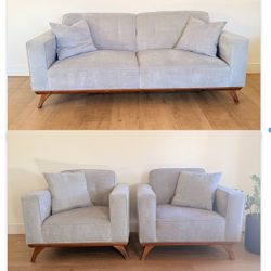 Sofa And 2 Arm Chais Set Couch Set Living room Set Livingroom Furniture 