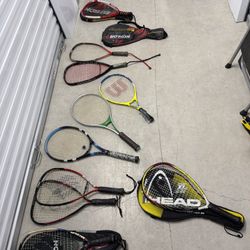 Mixed Racquet Lot – Squash, Racquetball & Tennis (Various Brands)