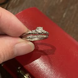 18k Vintage Diamond Wedding Ring 