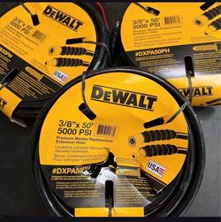 DeWalt 3/8" x 50' 5000 PSI Pressure Washer Hose