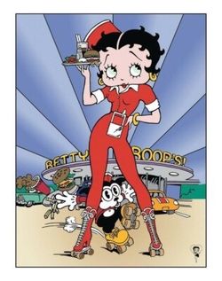 Official 1999 Betty Boop’s Diner Metal Wall Sign | Vintage Retro Wall Decor