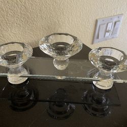 New Lead Crystal Candle Holder For Tapered Or Tealight Candle