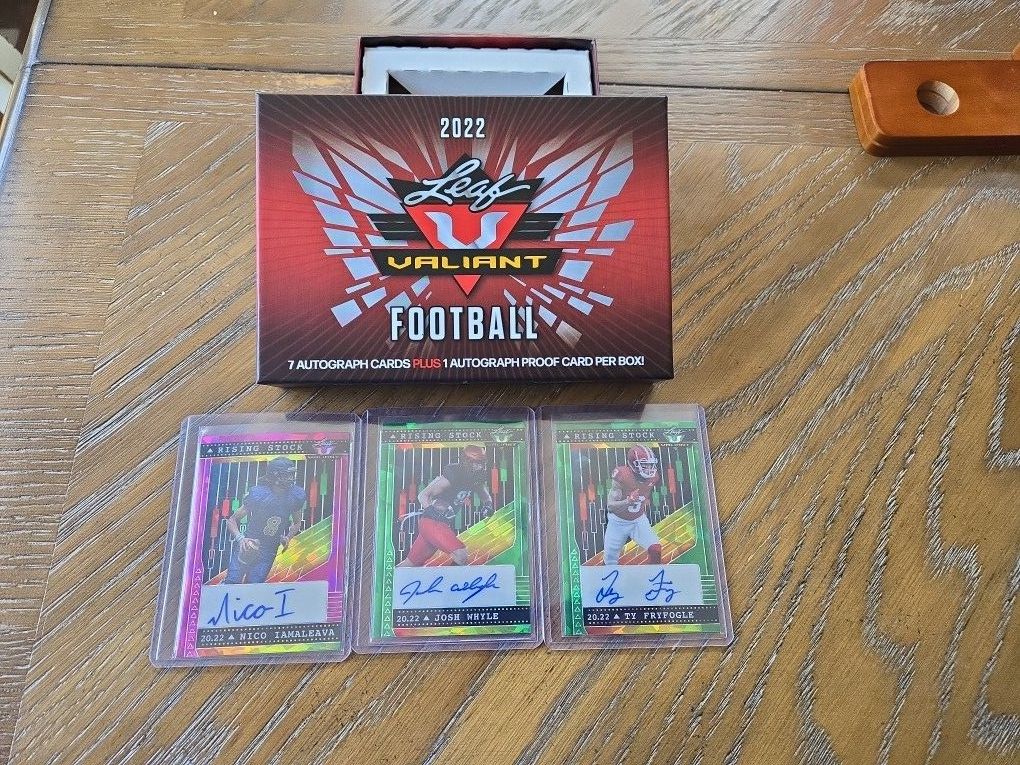 2022 Leaf Valiant- Football Autpgraphs