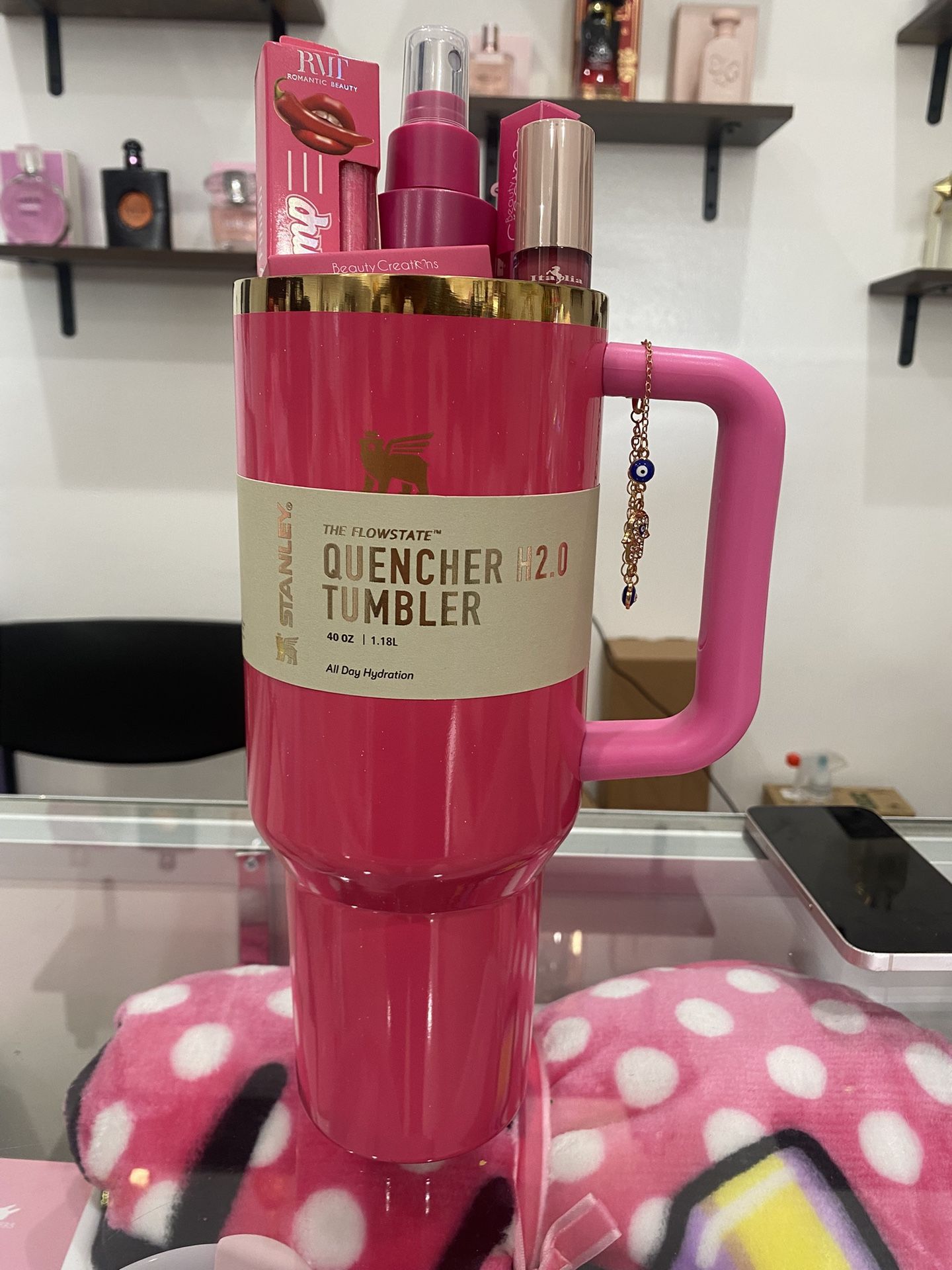 Hot Pink Glitter Stanley Cup