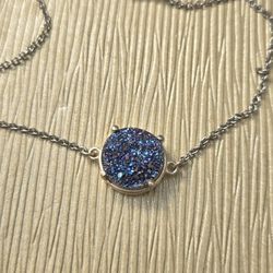 Genuine Titanium Blue Druzy Bracelet 