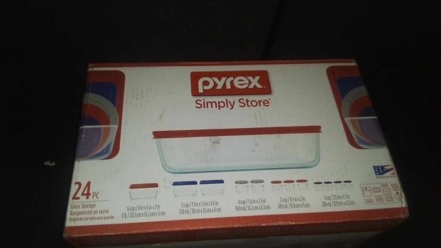 Pyrex storage containers