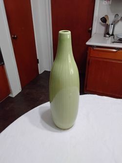 19" tall ceramic vase.  See old age crack