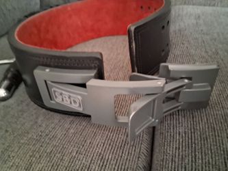 SBD leather weightlifting belt with lever buckle(33")