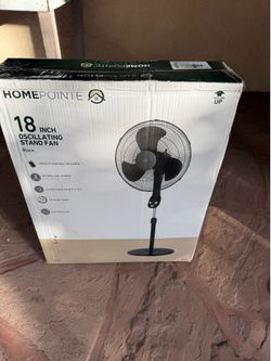 HomePointe 18-inch oscillating stand fan - Never opened