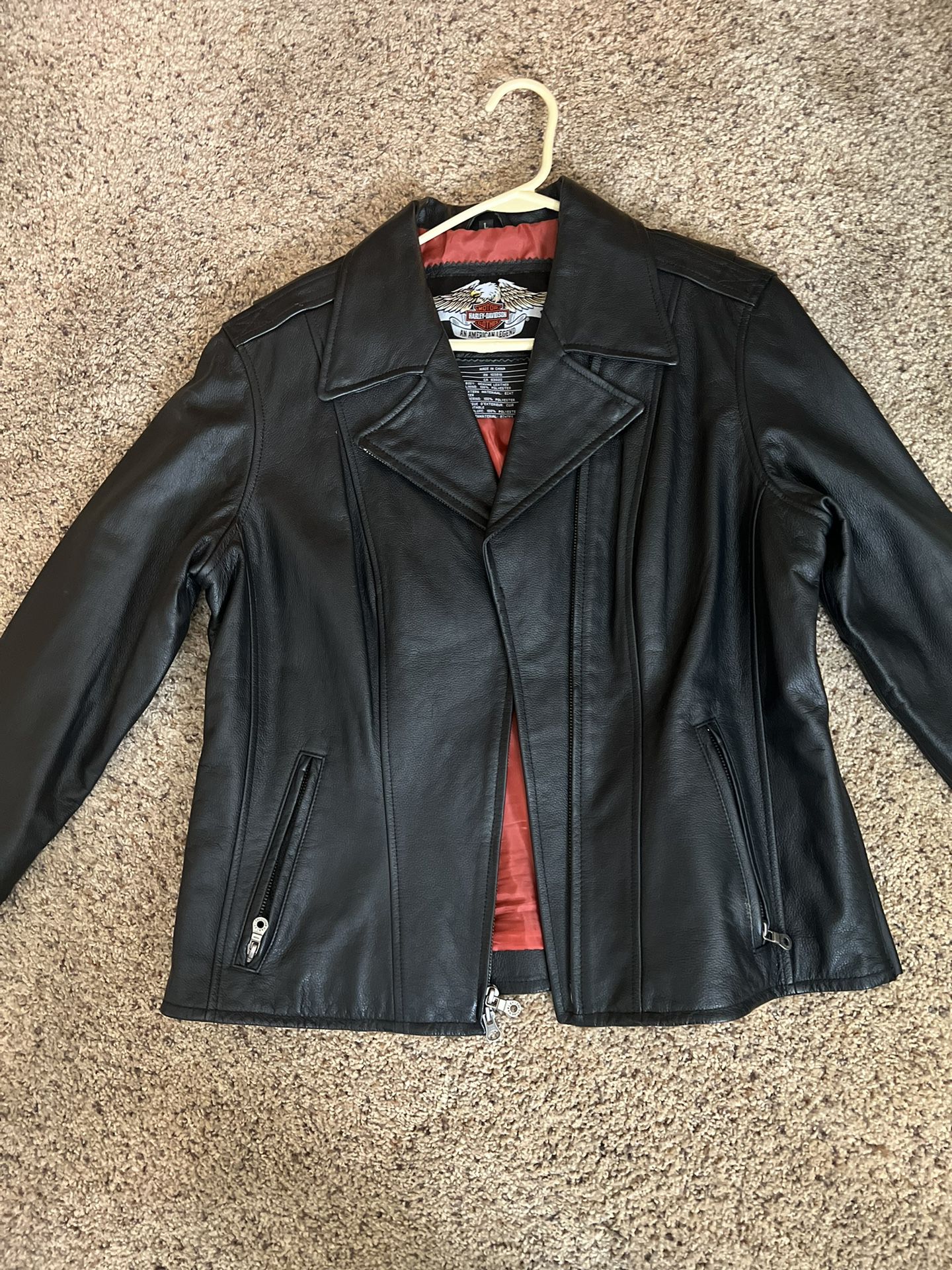 Harley Davidson, Women’s Leather Jacket, Helmet, Chaps