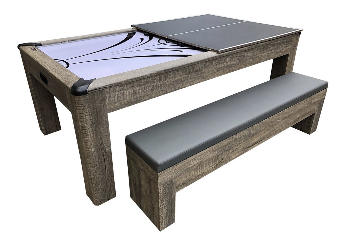 Reduced!!! Chamberlain 7 Foot Air Hockey Table/ Ping Pong/ Dining Table with Benches-Great Condition