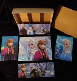 Disney Frozen 5 Pack Wood Puzzles Kids