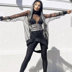 Set Tape Leggings Tape Bra High Waisted Oversized Casual Set Fit sport bra busti