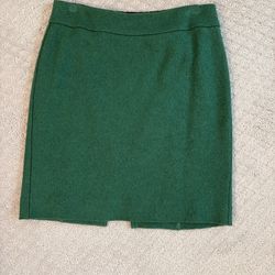 Banana Republic Green Wool Pencil Skirt