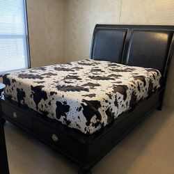 Queen Bed Frame And Tvstand / Dresser 