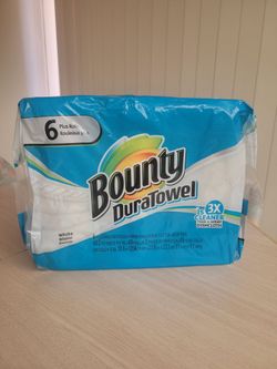 6-pack of Bounty DuraTowel 2-ply white paper towels