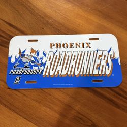 Phoenix Roadrunners Plastic License Plate