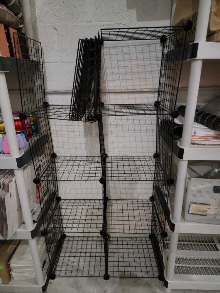 Wire Box Shelves Black Shelfs Organizer Shelf