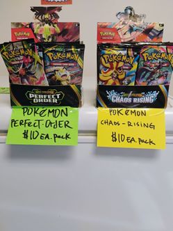 Pokemon - chaos rising or Perfect order packs.