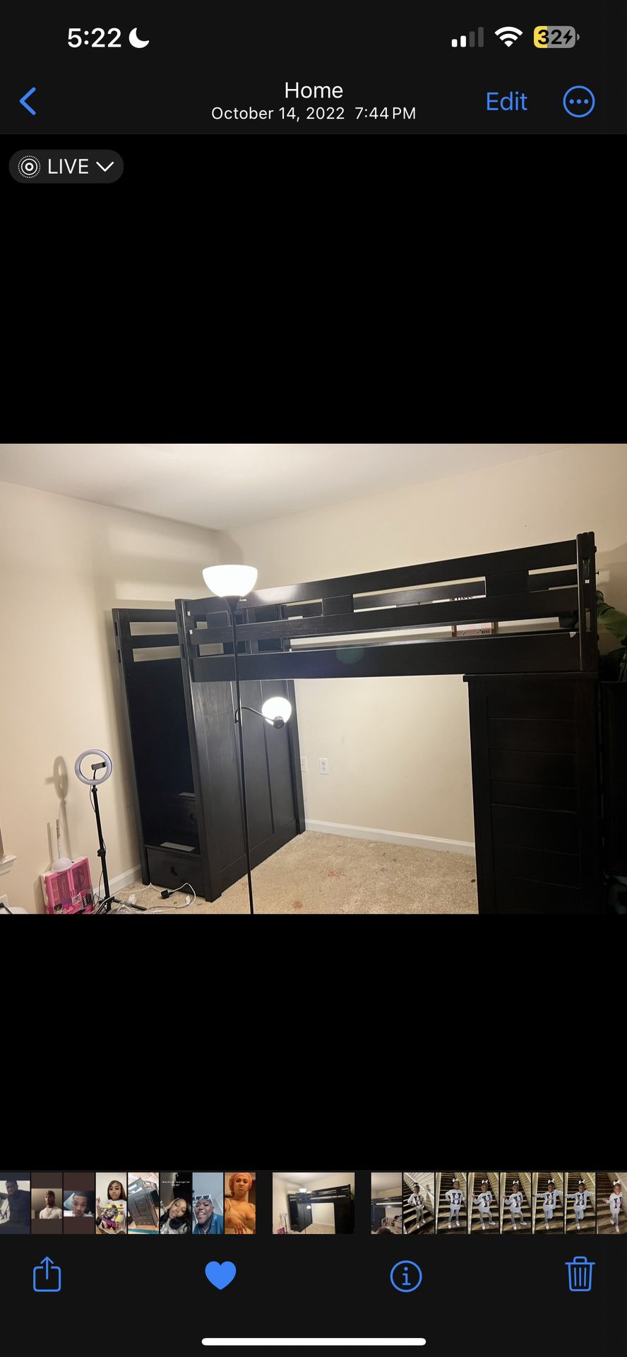 Loft Style Twin Sized Bed For Sale