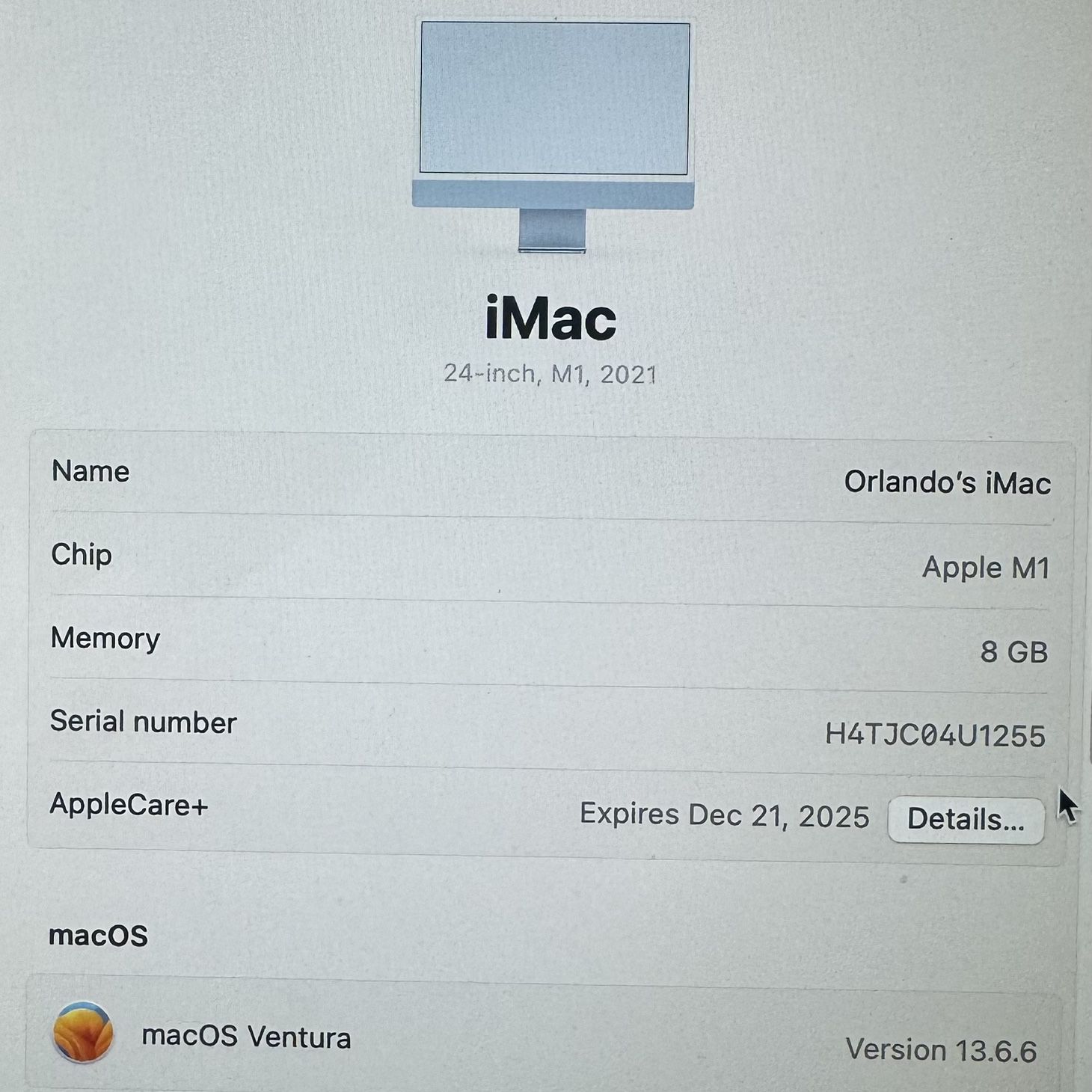 2021 Apple iMac M1
