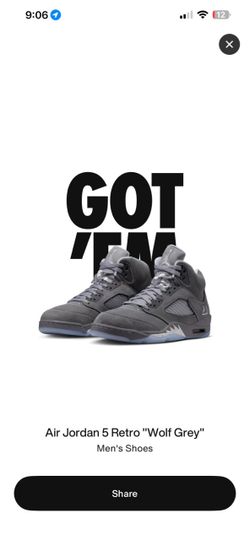 Wolf grey 5’s